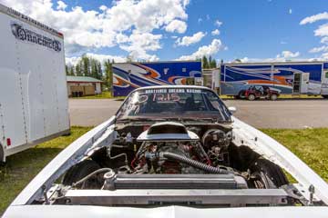 Shattered Dreams Racing Under Hood of Car