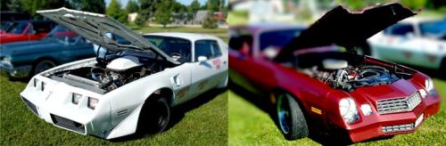 1980 PONTIAC TRANS AM and 1979 CHEVROLET CAMARO BERLINETTA at the Fathers day show and shine, Prince George